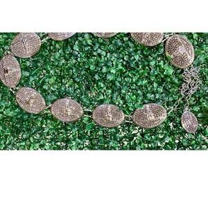 NEW BOHO RANCH women's rhinestone longhorn concho chain belt in light pink